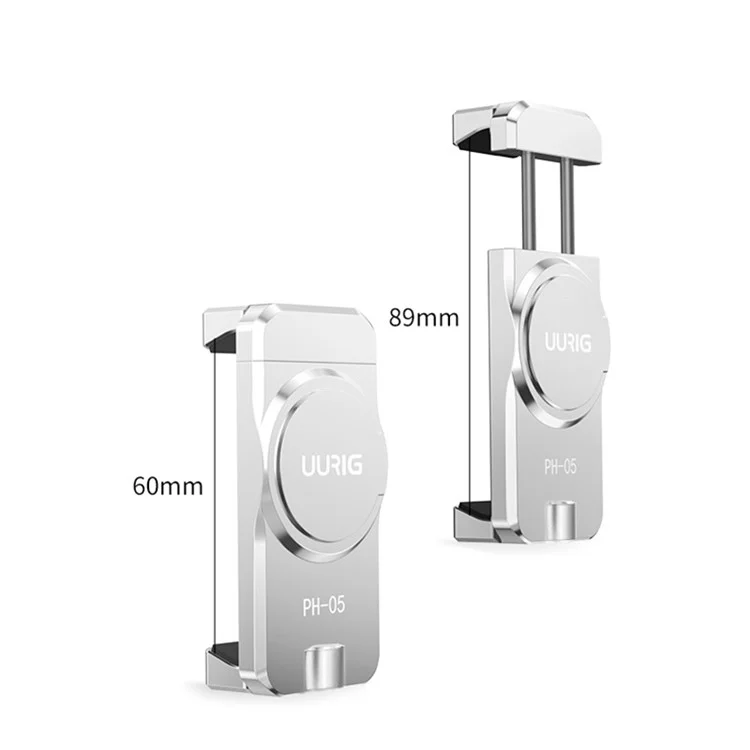 UURIG PH-05 Для DJI OM6 / 5 / 4 / 4SE Gimbal Держатель Телефона Алюминиевый Сплав Magnetic Clip с 1 / 4, Порты Холодной Обуви