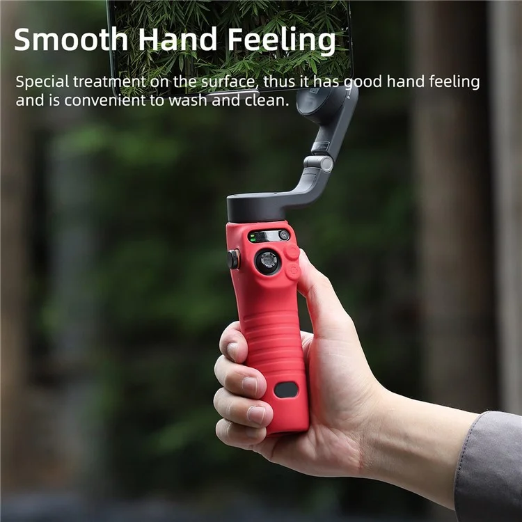 SUNNYLIFE OM6-BHT515 For DJI Osmo Mobile 6 Protective Case Anti-shake Phone Gimbal Silicone Anti-scratch Anti-dust Sleeve - Red