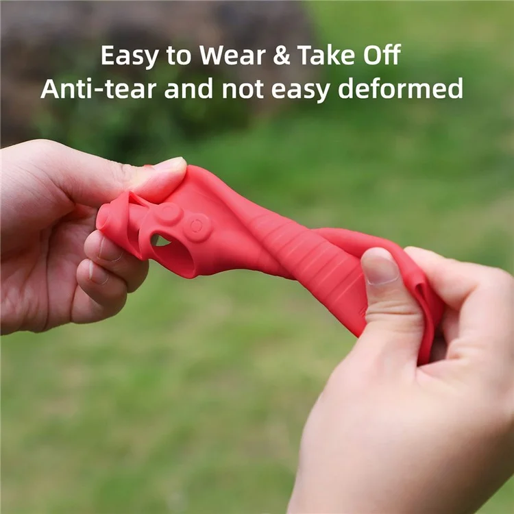 SUNNYLIFE OM6-BHT515 For DJI Osmo Mobile 6 Protective Case Anti-shake Phone Gimbal Silicone Anti-scratch Anti-dust Sleeve - Red