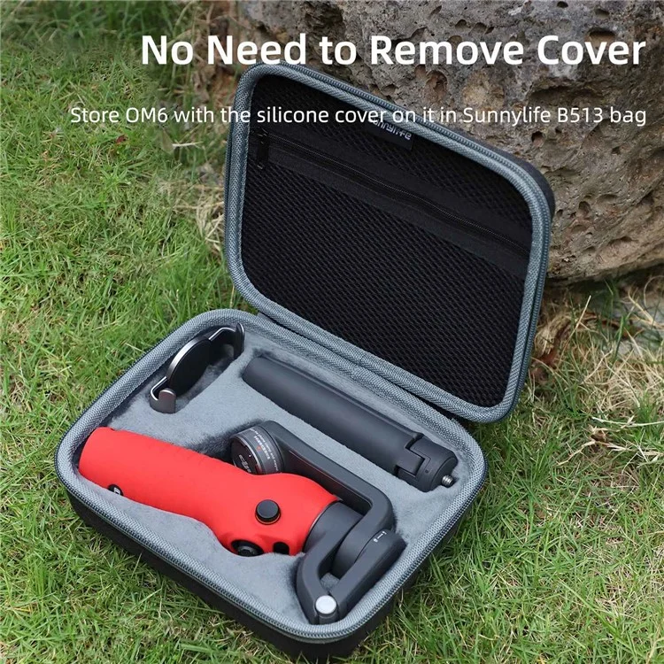 SUNNYLIFE OM6-BHT515 For DJI Osmo Mobile 6 Protective Case Anti-shake Phone Gimbal Silicone Anti-scratch Anti-dust Sleeve - Red