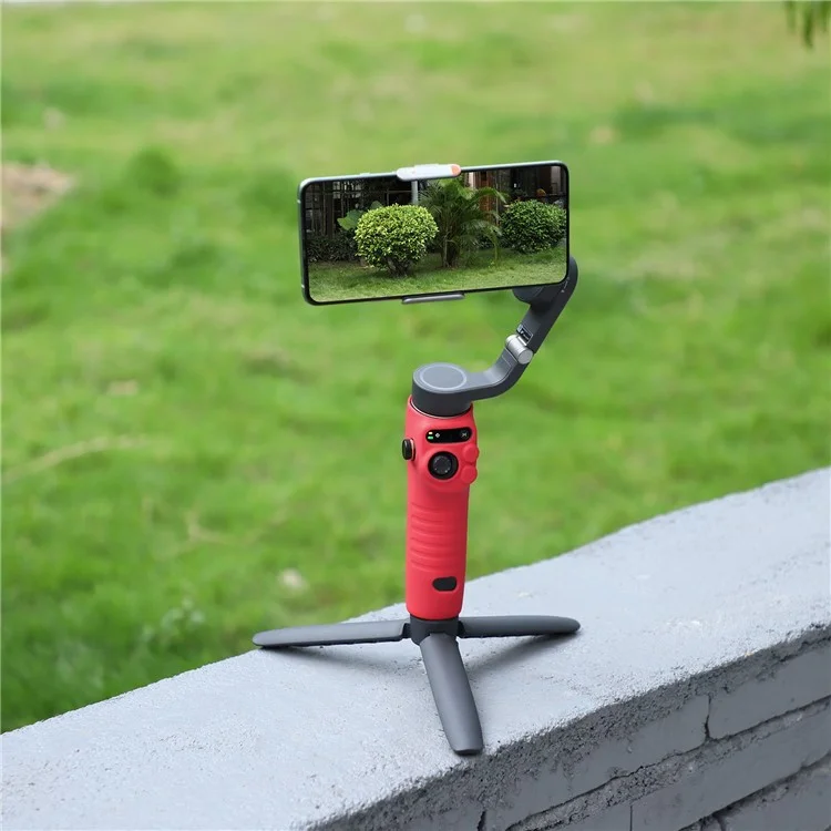 SUNNYLIFE OM6-BHT515 For DJI Osmo Mobile 6 Protective Case Anti-shake Phone Gimbal Silicone Anti-scratch Anti-dust Sleeve - Red