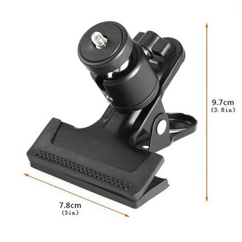 BY-26 Camera Clip Professional Photography Accessories Camera Clamp Mount Flash Holder with 360 Degree Swivel Ball Head 1 / 4" Threaded Screw