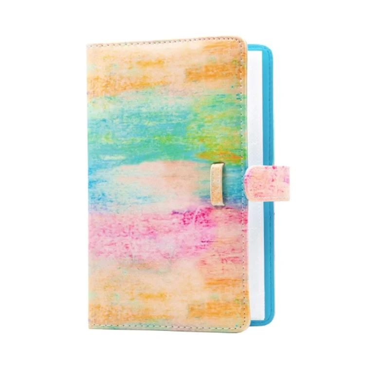 3-inch Mini Photo Album for Fujifilm Instax Mini 11 9 8+ 8 90 70 26 25 7s 50s, 108 Pockets Album PU Leather Photocard Holder Book Photo Card Binder - Paint Rainbow