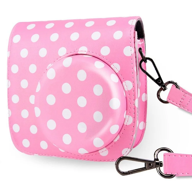 12-in-1 Instant Camera Accessories Kit for Fujifilm Instax Mini 11, Includes Bag, Album and Other Items for Collecting / Displaying Photos - Dot Pink