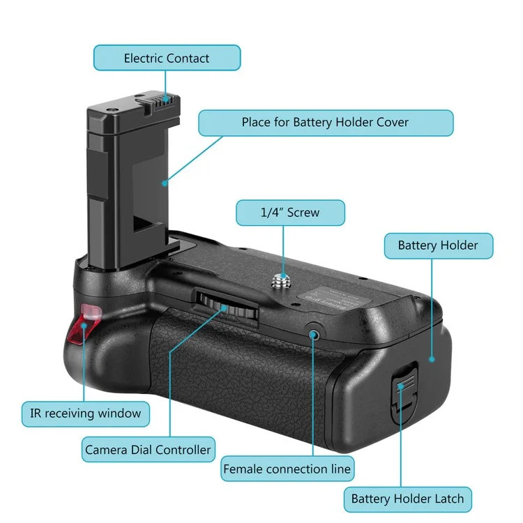 Neewer Vertikaler Aufnahmekamera Batterie -griff Ersatz Für Nikon D5500 D5600