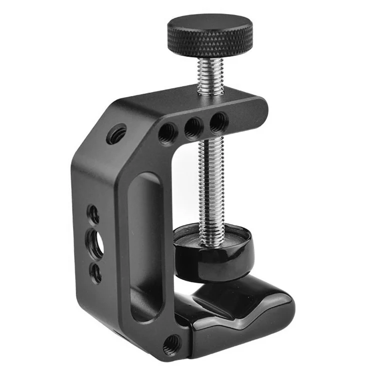 G-25 Universal G-Clamp 1 / 4'' and 3 / 8'' Thread Hole Quick Release Desktop Mount Holder Clip for Photo Photography