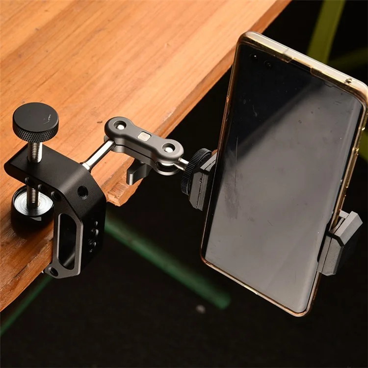 G-25 Universal G-Clamp 1 / 4'' and 3 / 8'' Thread Hole Quick Release Desktop Mount Holder Clip for Photo Photography