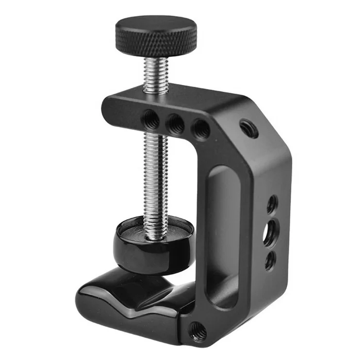 G-25 Universal G-Clamp 1 / 4'' and 3 / 8'' Thread Hole Quick Release Desktop Mount Holder Clip for Photo Photography