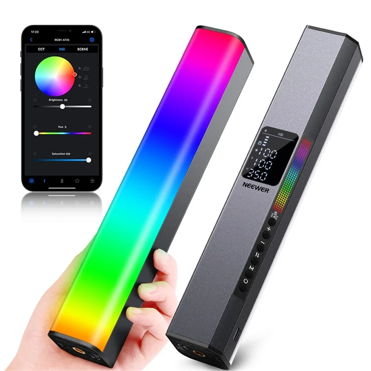 Neewer N-46 RGB LED Video Light Stick Touch-stange-lampe-lampe-steuerelement Magnetic Handheld Photography Light