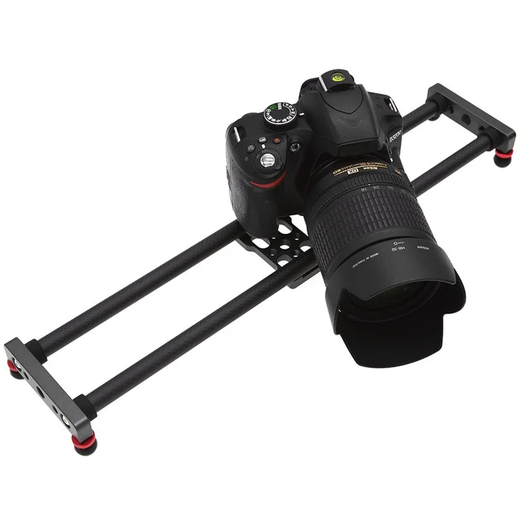 40-CF-SL Dolly Camera Slider 40cm Carbon Fiber Camera Track Stabilizer Rail for DSLR, Mobile Phone, with Bag