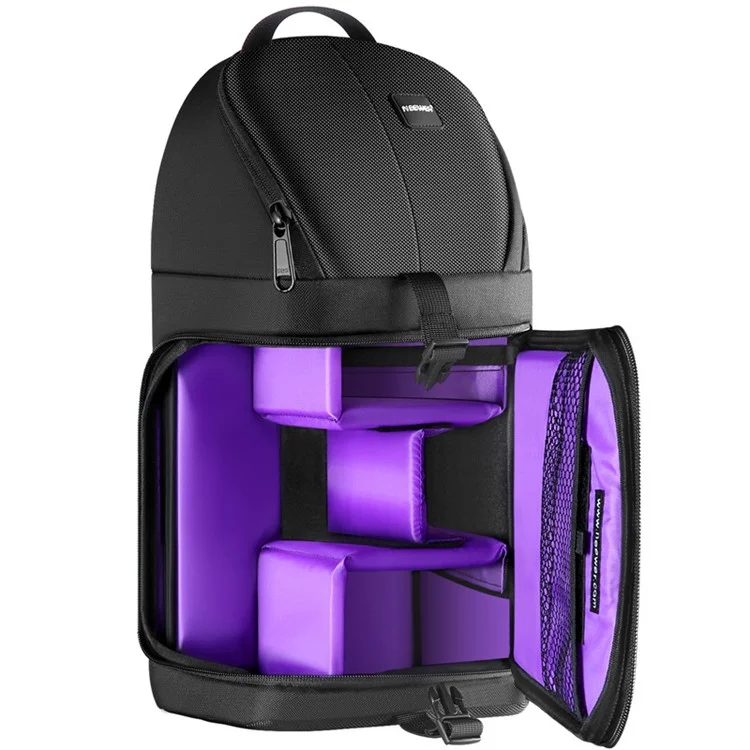 NEEWER NW-XJB02S Grand sac de transport pour appareil photo, sac bandoulière, sac à dos pour appareils photo DSLR et objectifs - Violet