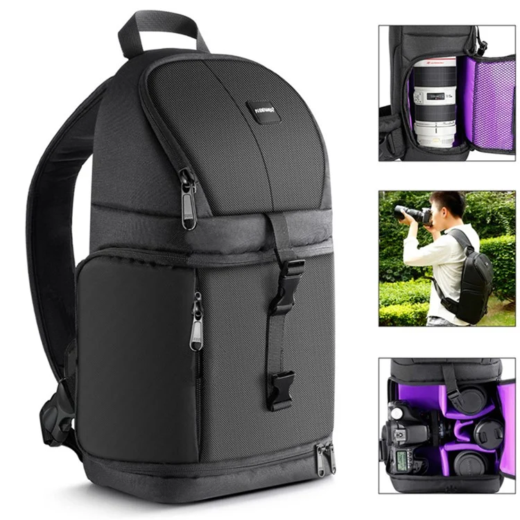 NEEWER NW-XJB02S Grand sac de transport pour appareil photo, sac bandoulière, sac à dos pour appareils photo DSLR et objectifs - Violet