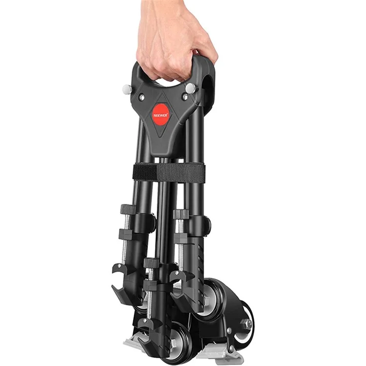 NEEWER NW-600 Large Size Photography Tripod Stretchable Pulley Stand Mute 3 Wheels Aluminum Alloy Pulley Base