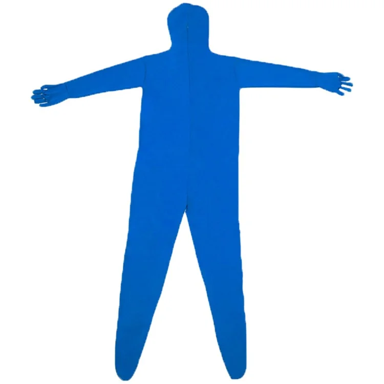 LIGHTUPFOTO PSD2EA One-Piece Chromakey Body Suit Green Bodysuit Unisex Spandex Disappearing Man Costume - Blue / 170cm