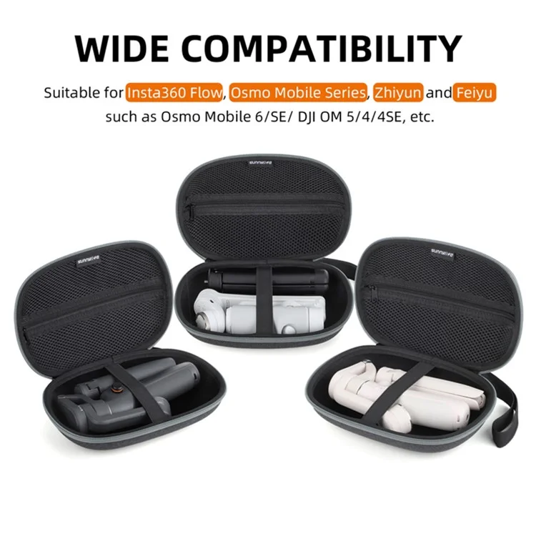 SUNNYLIFE B567 pour Insta360 Flow / Osmo Mobile Handheld Gimbal Stabilizer Carrying Case Shockproof Cloth Storage Bag