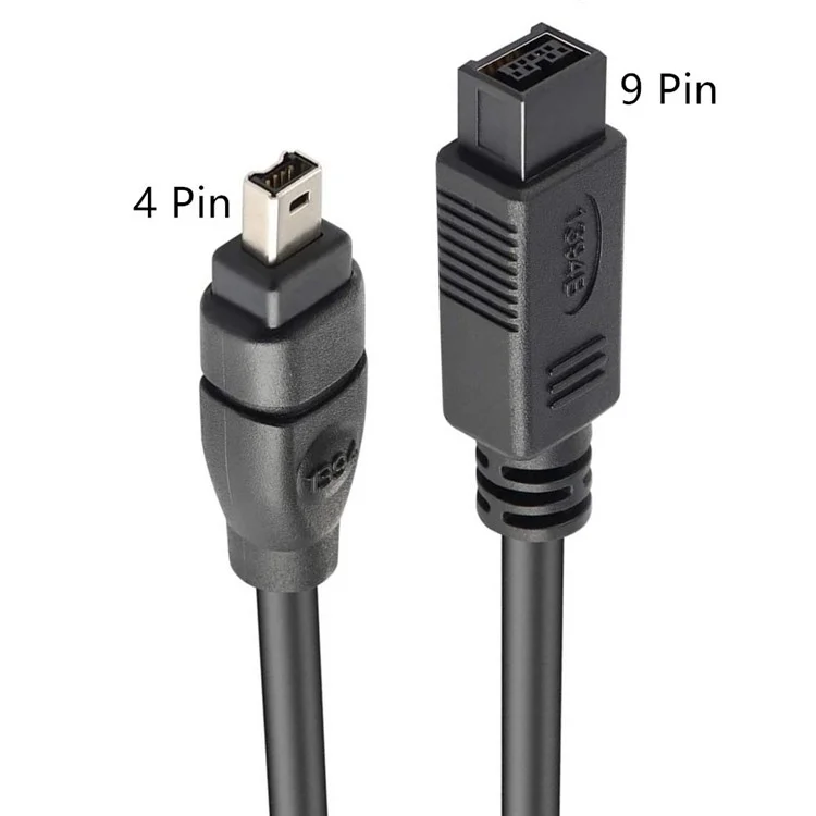 JUNSUNMAY 4.5m IEEE 1394 FireWire 800 to 400 9Pin to 4Pin Data Cable Extension Cord
