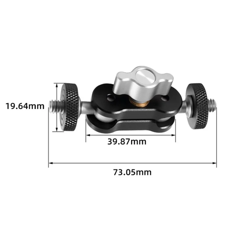 BEXIN TM-2 Волшебная рука с двумя шаровыми головками 1/4 дюйма Винт Алюминиевый сплав Волшебная рука для камеры LED Light Monitor