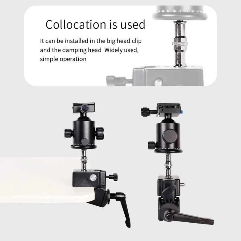 F023 Flash Camera Mount Converter 1 / 4" to 3 / 8" Fill Light Mount Adapter Long Iron Screw