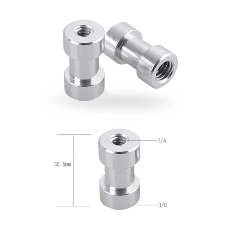 K6 1 / 4" Weibliches auf 3 / 8" Weibliches Gewinde Metalladapter für Stativ Lichtstativ