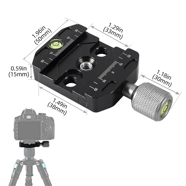 BEXIN QR-50N Kamera-Stativ Quick Release Plate Base Aluminium Legierung SLR Kamera-Stativ Mount Adapter