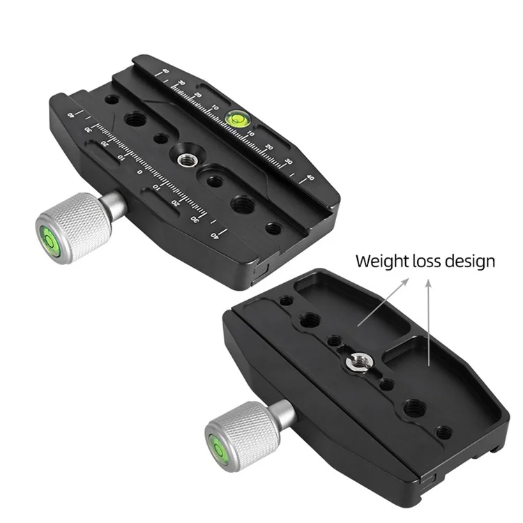 BEXIN QR-110N Quick Release Trépied Support de Base Gimbal Clamp Adaptateur avec 3x3 / 8 ", 4x1 / 4" pour Appareil Photo Reflex Numérique Universel