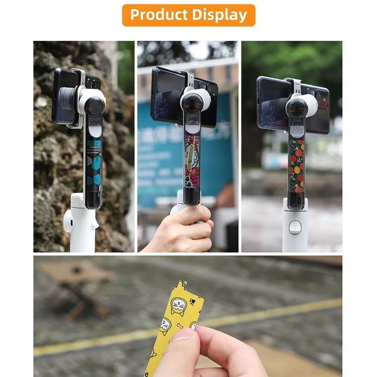 SUNNYLIFE IST-TZ575 4Pcs / Set Colorful Insert Paper for Insta360 Flow Decorative DIY Pattern Sticker Card - Style C