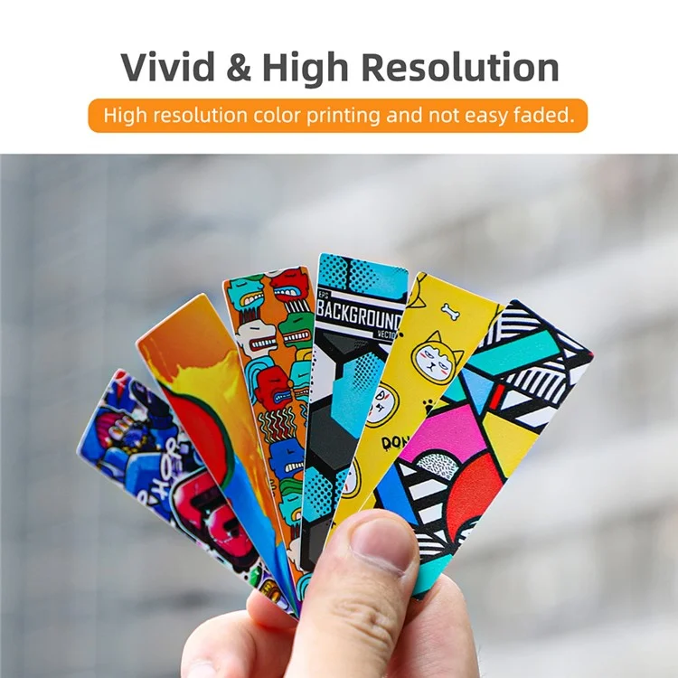 SUNNYLIFE IST-TZ575 4Pcs / Set Colorful Insert Paper for Insta360 Flow Decorative DIY Pattern Sticker Card - Style C