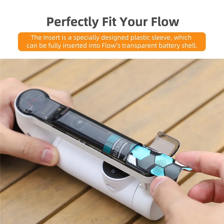 SUNNYLIFE IST-TZ575 4Pcs / Set Colorful Insert Paper for Insta360 Flow Decorative DIY Pattern Sticker Card - Style C