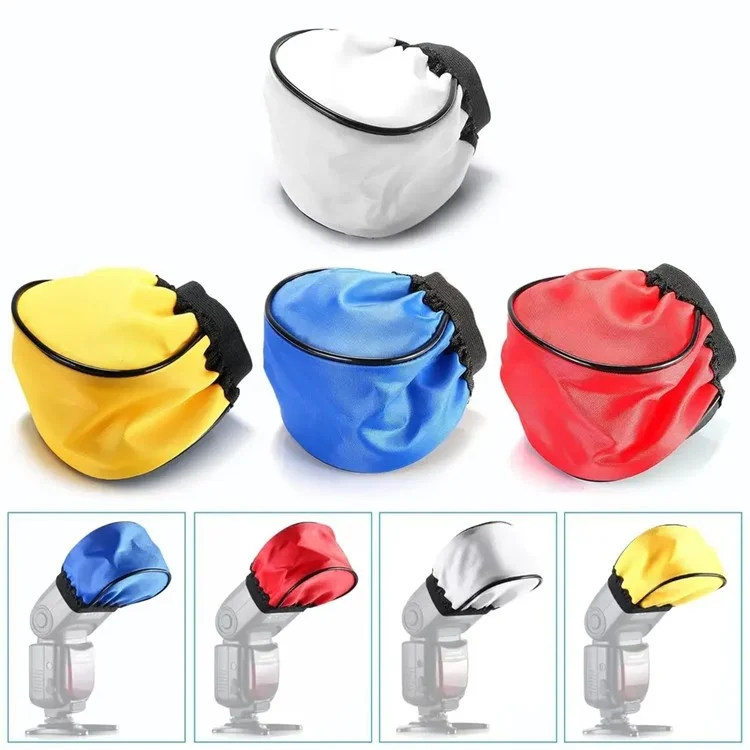 K009 Universal Camera SoftBox Diffuser Soft Flash Light Diffuser Cap Compatible with Canon, Nikon, Sony and More - Blue