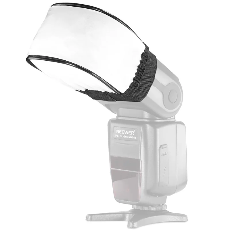 K009 Universal Camera SoftBox Diffuser Soft Flash Light Diffuser Cap Compatible with Canon, Nikon, Sony and More - Red