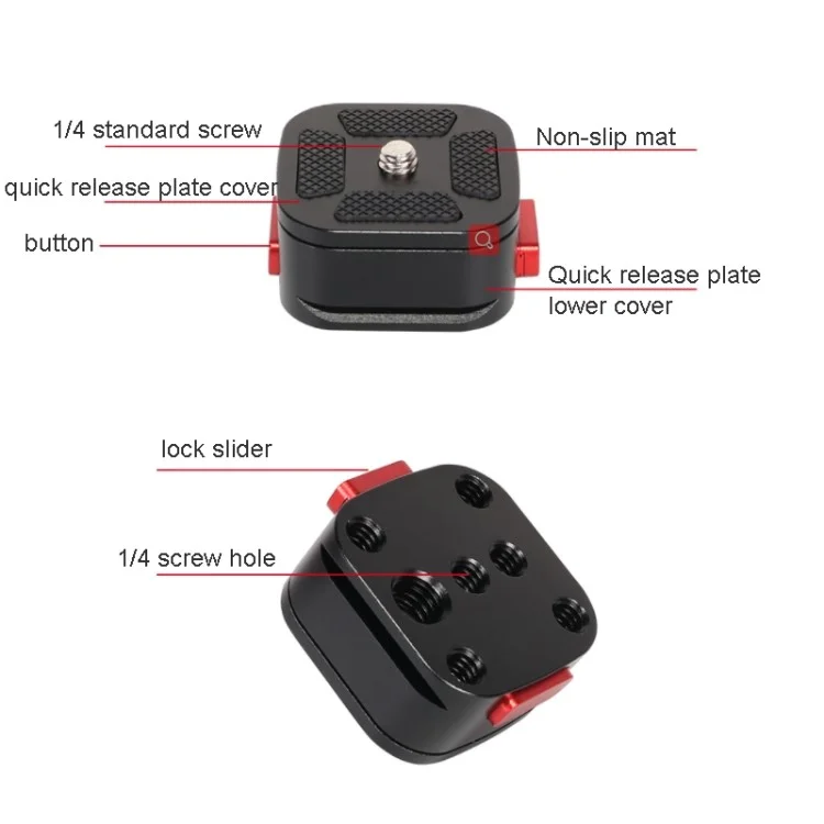 Z049 Tragbares Mini-Schnellwechselplatte für Digitale SLR-Kamera-Stativ Monopod