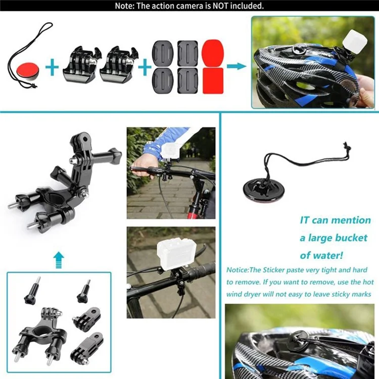 50-in-1-Zubehörset mit Kameratasche, Selfie-Stick, Stativ, Gurt für GoPro, DJI Osmo, Insta360, SJ, AKASO, XTU