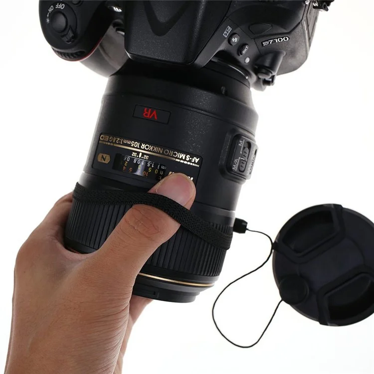 1718 Camera Lens Cap Keeper Holder Rope Prevent Lens Cap Lost for Canon Nikon Sony DSLR SLR Camera