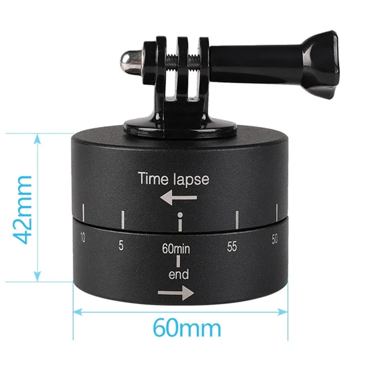 G076 360 Degree Rotating Photography Time Lapse Gimbal pour Caméra Sportive GoPro Panoramique Montage Titulaire