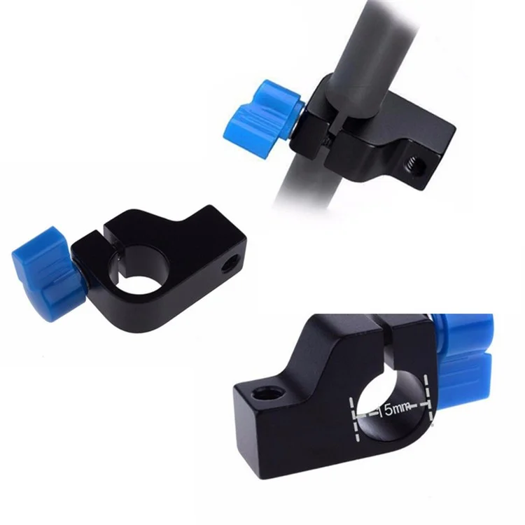 Soporte de abrazadera para varilla de 15 mm con rosca de tornillo de 1/4" para cámara DSLR Rig Rail Magic Arm F189