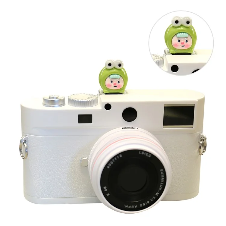 Resin+PVC Cute Cartoon Hot Shoe Protection Cover SLR Camera Dustproof Hot Shoe Cap - Animal Girl / Frog