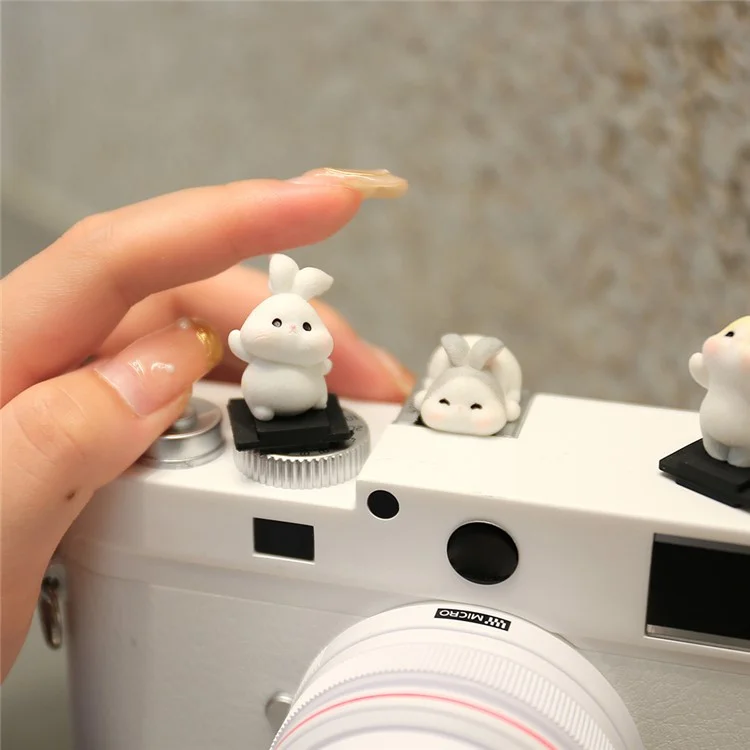 Resin+PVC Cute Cartoon Hot Shoe Protection Cover SLR Camera Dustproof Hot Shoe Cap - Animal Girl / Frog