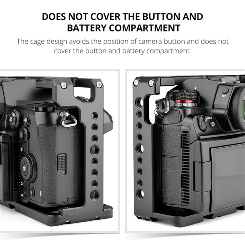YELANGU C18-A pour Panasonic S1 / S1H / S1R Cage d'appareil photo en alliage d'aluminium CNC Cadre de protection pour appareil photo