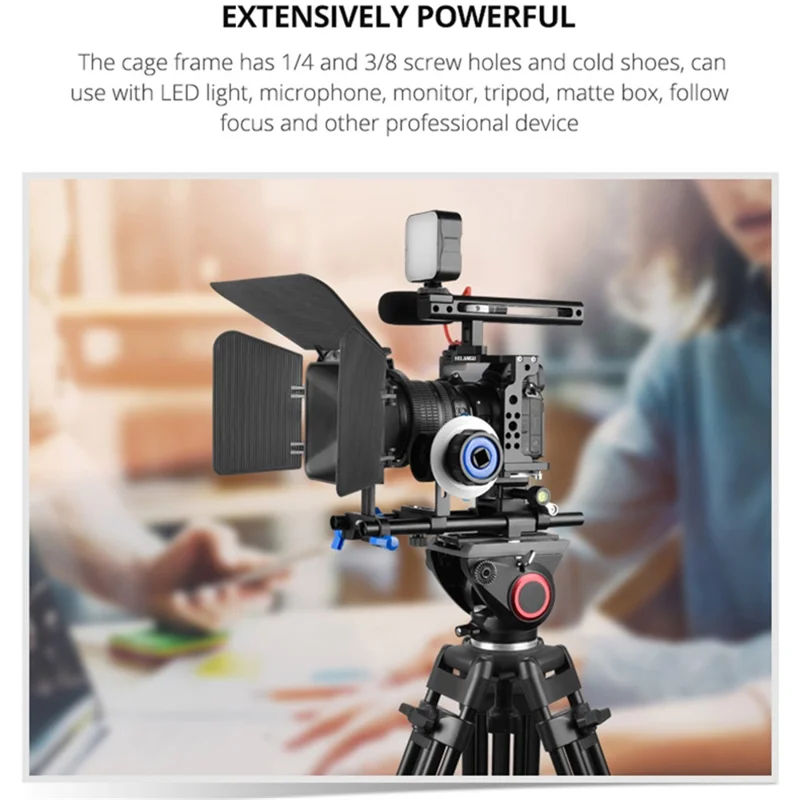 YELANGU C15-A Gaiola de Armação de Liga de Alumínio para Câmera Nikon Z6 / Z7 / Z6II / Z7II, Proteção de Quadro para Vlogging
