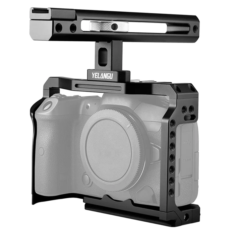 YELANGU C22 For Canon EOS R5 / R6 / R6 MARK 2 / R5C Aluminum Alloy Camera Video Cage with Handle Grip