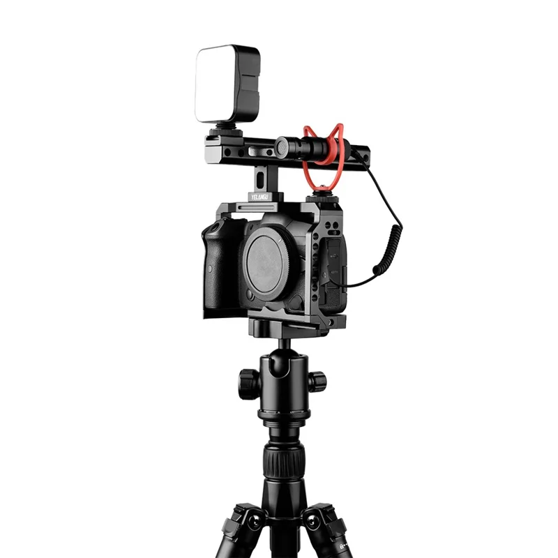 YELANGU C22 For Canon EOS R5 / R6 / R6 MARK 2 / R5C Aluminum Alloy Camera Video Cage with Handle Grip