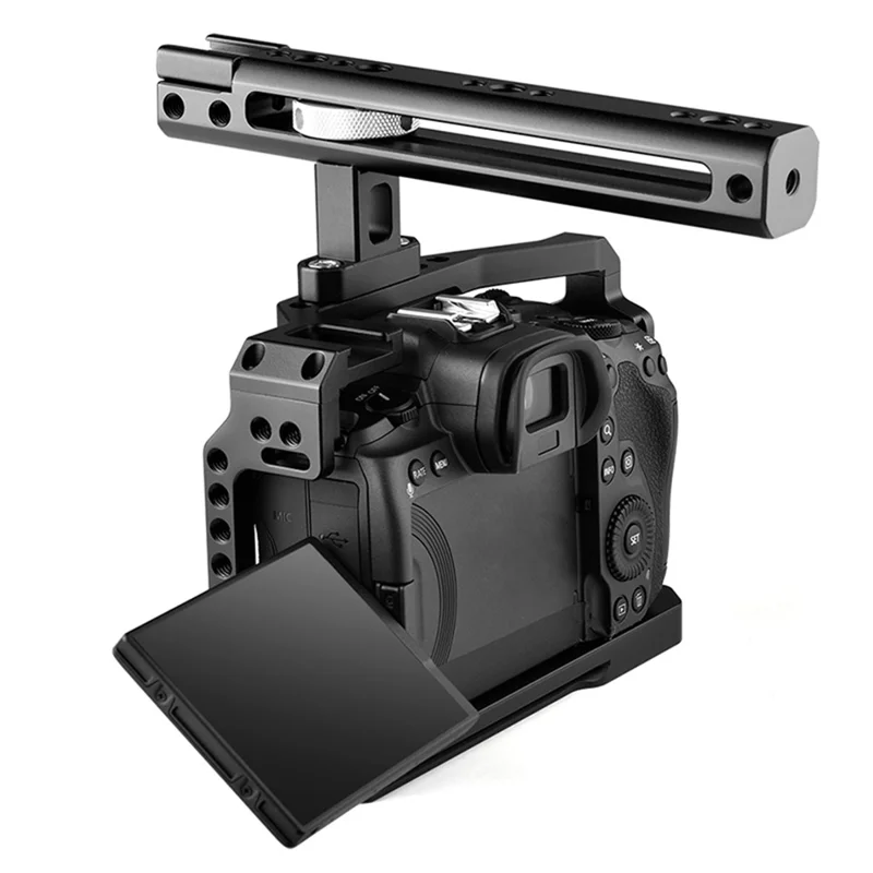 YELANGU C22 For Canon EOS R5 / R6 / R6 MARK 2 / R5C Aluminum Alloy Camera Video Cage with Handle Grip