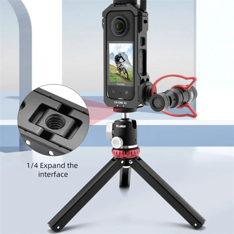 YELANGU LW-ONE X3 For Insta360 ONE X3 Lightweight Aluminum Alloy Camera Video Cage Vlogging Movie Making Tool