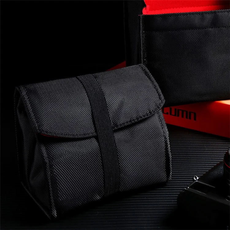 Waterproof Canvas Camera Bag for Sony Canon Nikon Accessory Storage Pouch Sleeve Protection Case (Size: S)