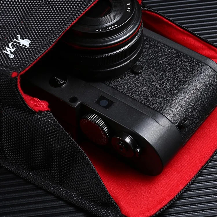 Waterproof Canvas Camera Bag for Sony Canon Nikon Accessory Storage Pouch Sleeve Protection Case (Size: S)