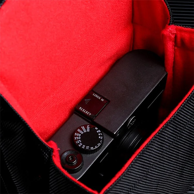 Waterproof Canvas Camera Bag for Sony Canon Nikon Accessory Storage Pouch Sleeve Protection Case (Size: S)