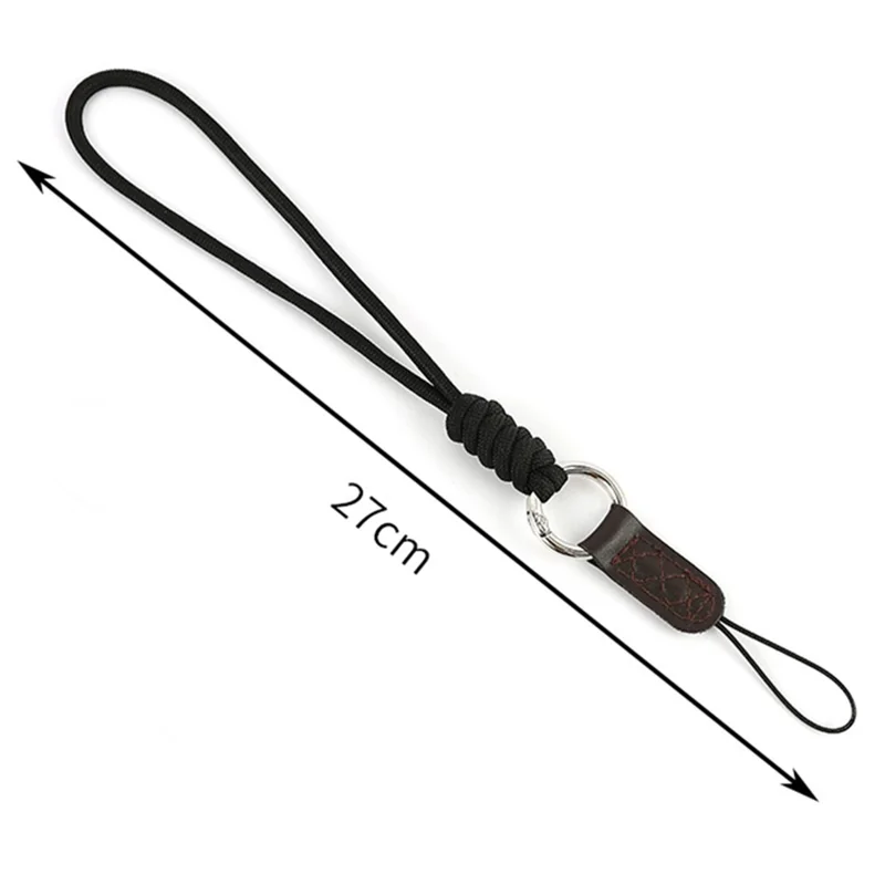 BJ-01 For Sony Fujifilm Canon Camera Hanging Strap Pure Cotton Braided Carrying Rope Key Chain Wrist Strap - Grey