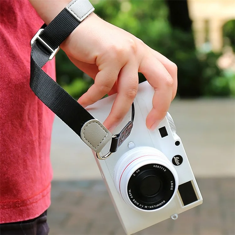 Camera Carrying Strap For Sony Fujifilm Canon , 29-35CM Telescopic Polyester Anti-Wear Wrist Strap - Coffee