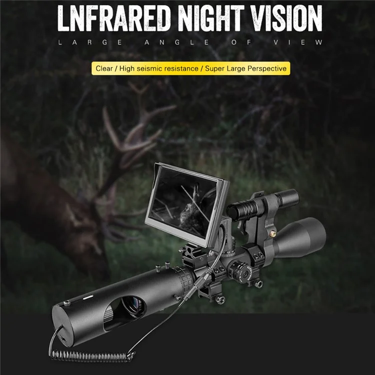 G1 5-inch Screen Digital Night Vision Set with Flashlight, Camera Lens, Mount Bracket Infrared Night Vision (No Battery)