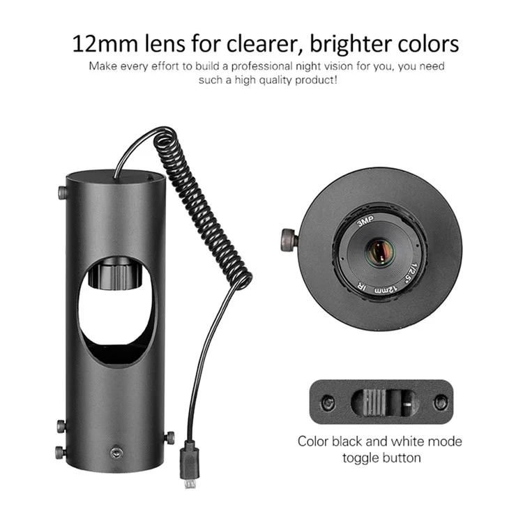 G1 5-inch Screen Digital Night Vision Set with Flashlight, Camera Lens, Mount Bracket Infrared Night Vision (No Battery)